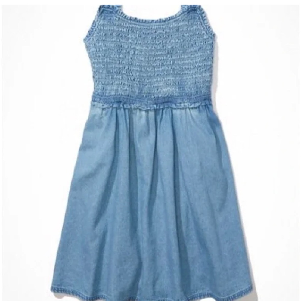 NWT American Eagle Outfitters Smocked Mini Dress- Sz: L - Picture 12 of 13